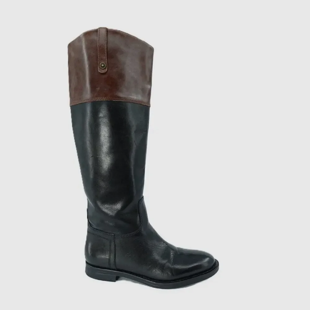 Enzo Angiolini Riding Boots Women 5.5 Black Leather Equestrian Dressage Timeless